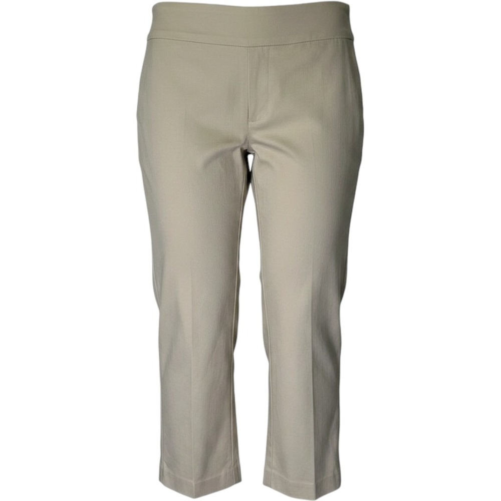 NEW Fundamental Things Women's Pants Large Cropped Pull On Stretch Rhinestone